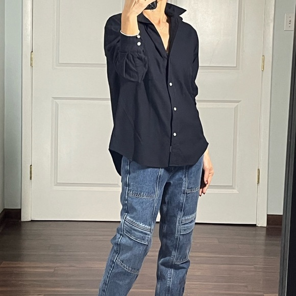 Anthropology Grayson The Hero Navy cotton shirt size 1 - Picture 2 of 12